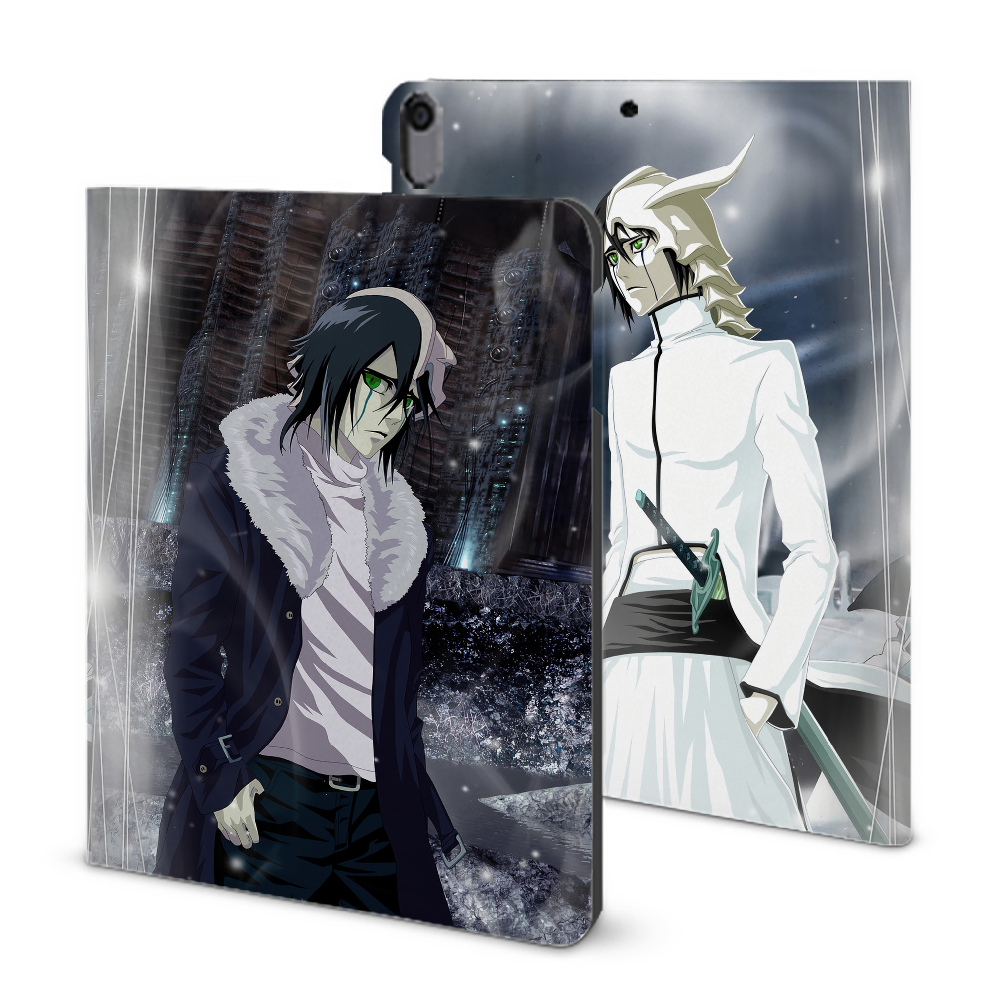 （画像用） ブリーチ BLEACH IPad ケース ブック型 PUレザー TPU 耐衝撃 軽量 薄型 ペン収納なし 全面保護 IPad 各モデル対応